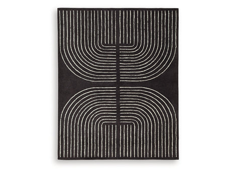 Eldonmore Black/Ivory Large Rug - Ornate Home