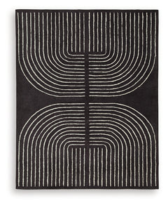 Eldonmore Black/Ivory Large Rug - Ornate Home