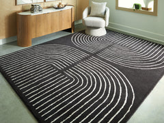 Eldonmore Black/Ivory Large Rug - Ornate Home