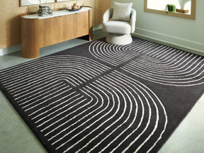 Eldonmore Black/Ivory Large Rug - Ornate Home
