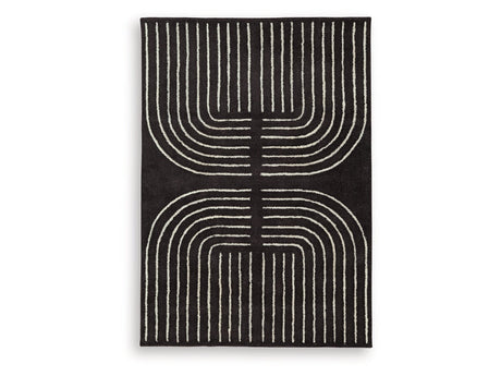 Eldonmore Black/Ivory Medium Rug (Online Special Price) - Ornate Home