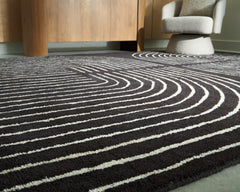 Eldonmore Black/Ivory Medium Rug - Ornate Home