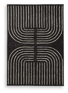 Eldonmore Black/Ivory Medium Rug - Ornate Home