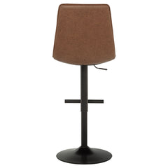 Eldridge Coffee Black Faux Leather Upholstered Adjustable Bar Stool - Ornate Home