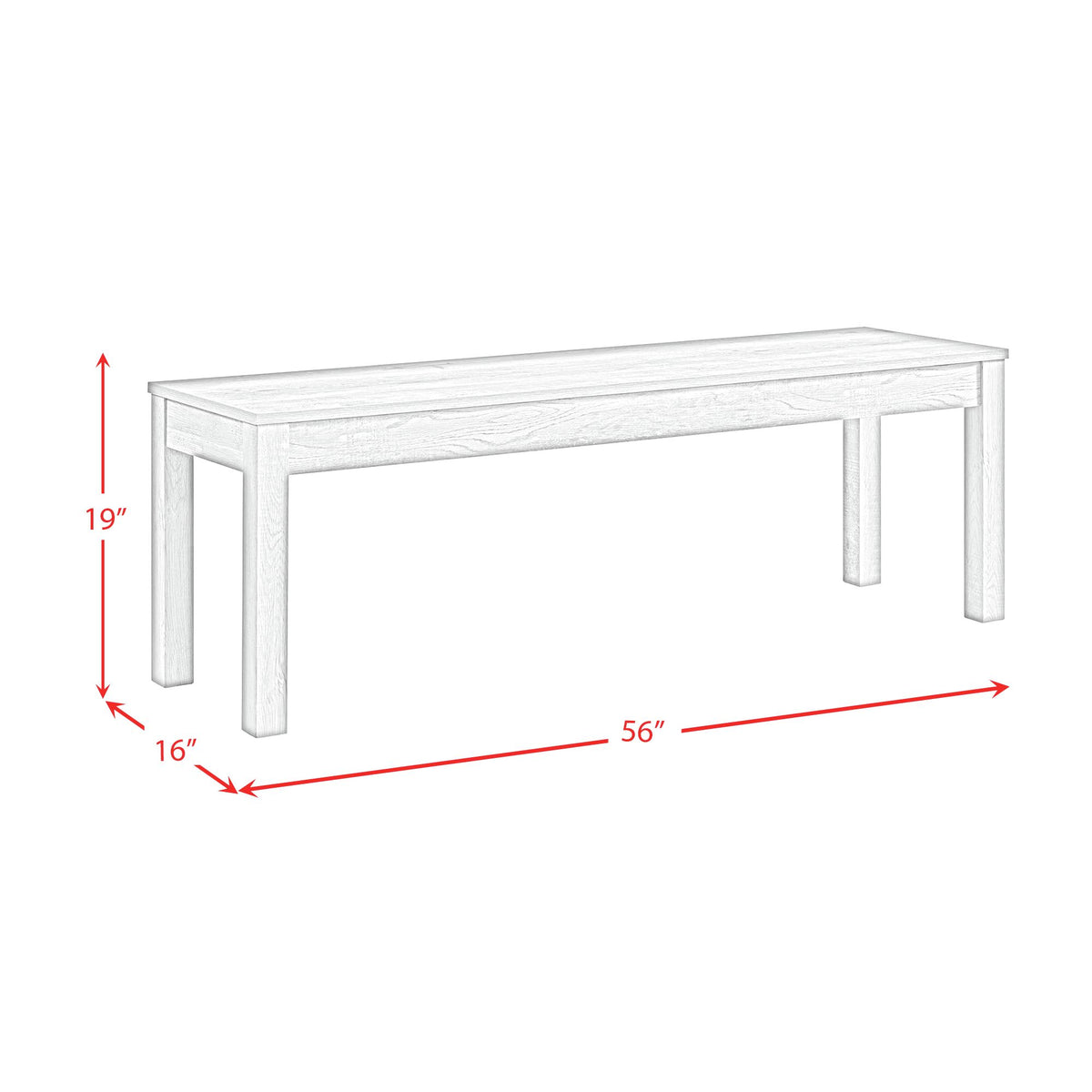 Eleanor 2.0 White 6-Piece Standard Height Dining Set