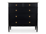 Eleanor Black 5 Drawer Chest - Ornate Home