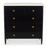 Eleanor Black 5 Drawer Chest - Ornate Home