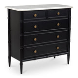 Eleanor Black 5 Drawer Chest - Ornate Home