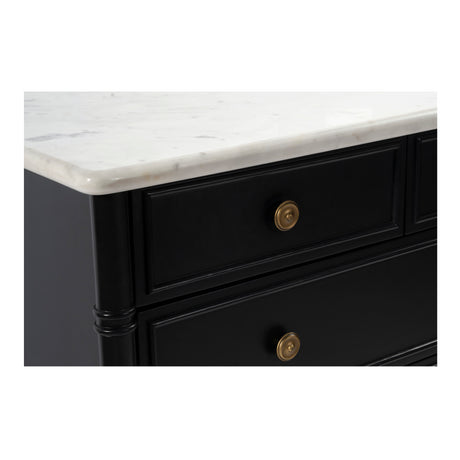 Eleanor Black 5 Drawer Chest - Ornate Home