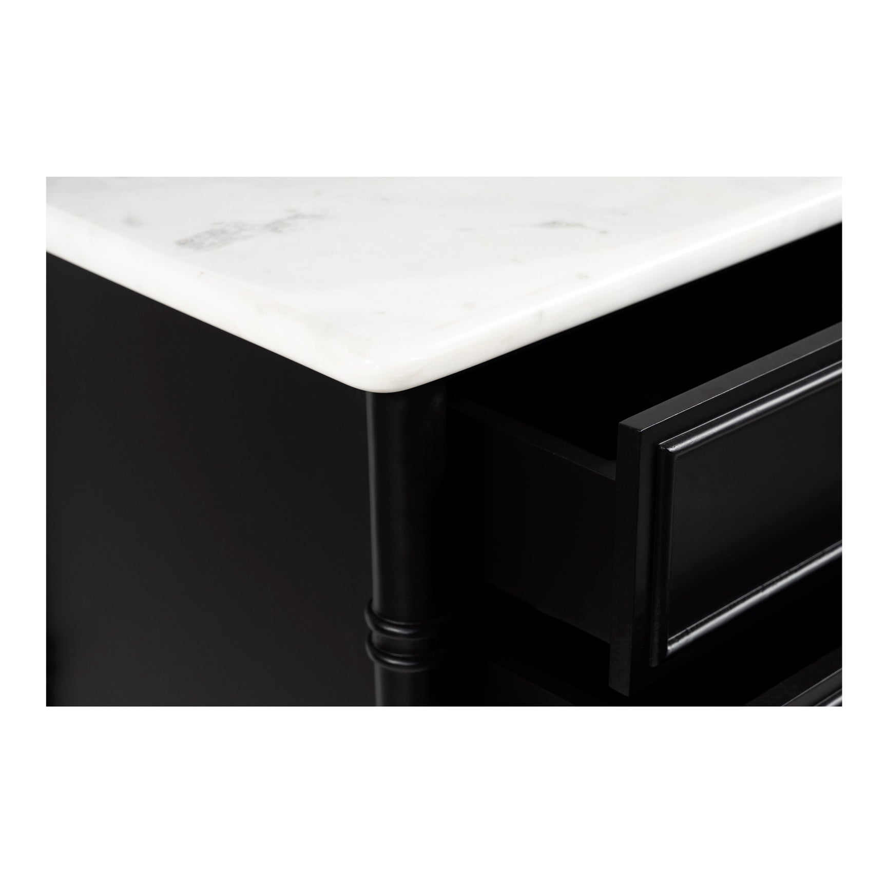 Eleanor Black 5 Drawer Chest - Ornate Home