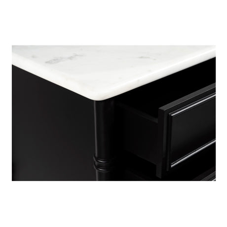 Eleanor Black 5 Drawer Chest - Ornate Home