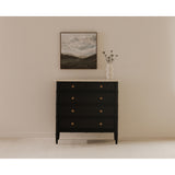 Eleanor Black 5 Drawer Chest - Ornate Home
