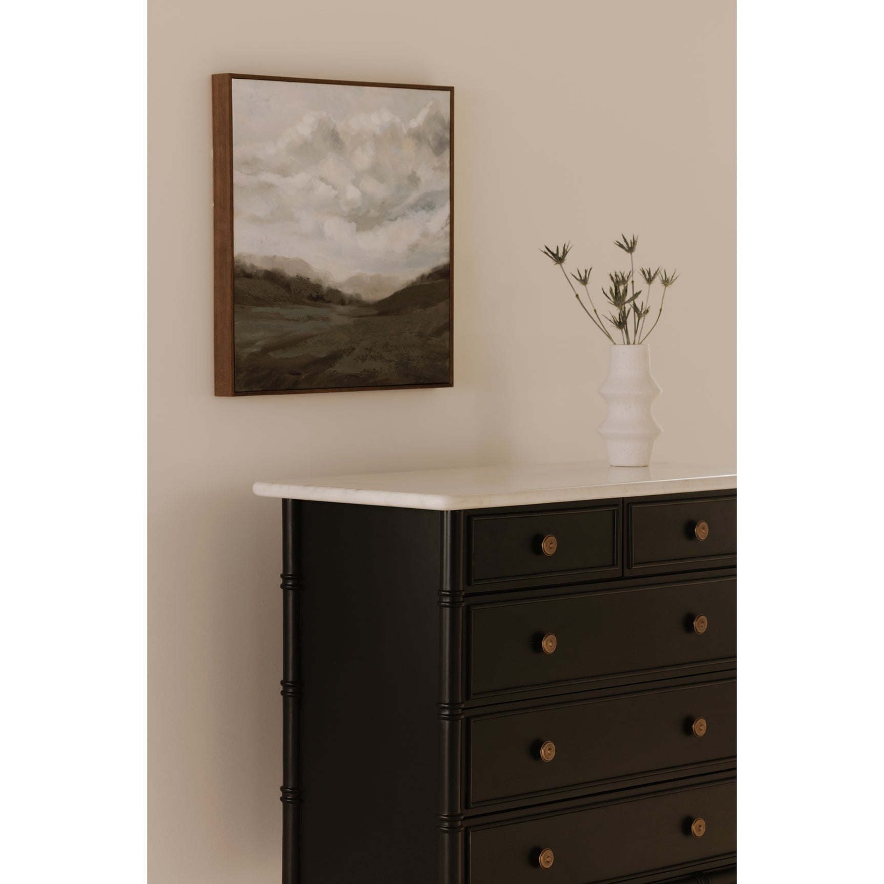 Eleanor Black 5 Drawer Chest - Ornate Home