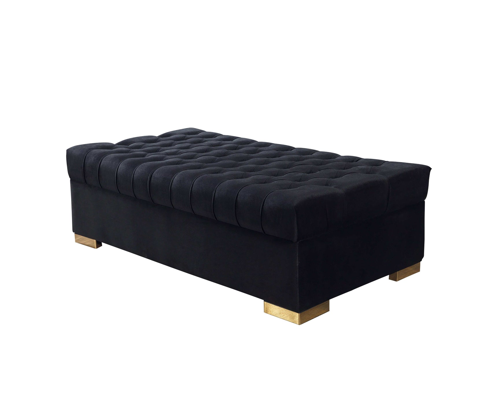 Eleanor Black Velvet Double Chaise Sectional Sofa - Ornate Home