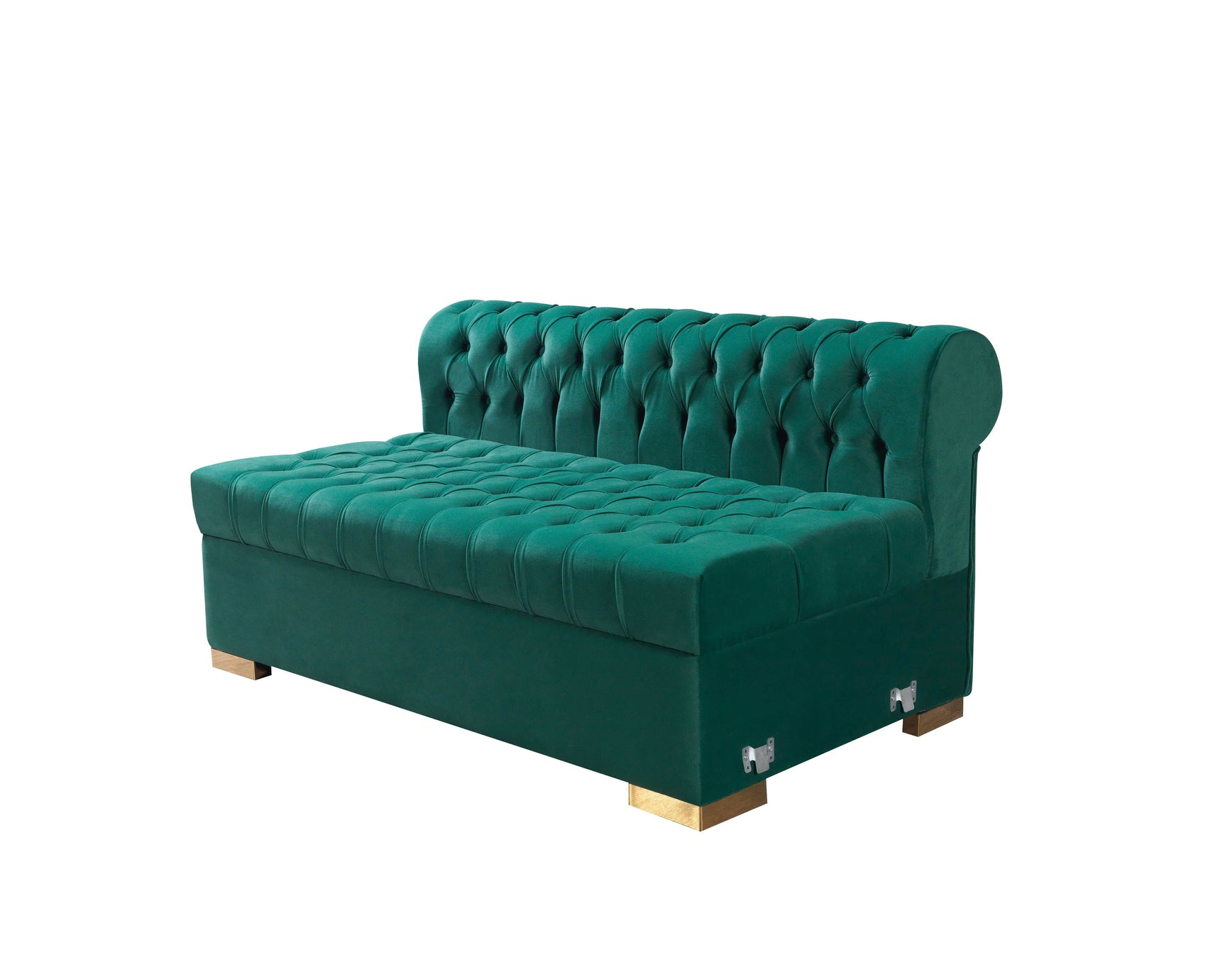 Eleanor Green Velvet Double Chaise Sectional Sofa - Ornate Home