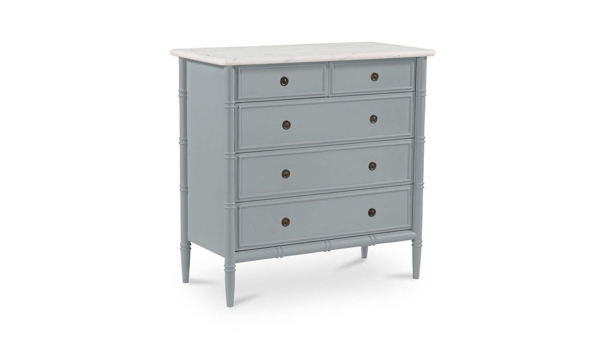 Eleanor Light Blue 5 Drawer Chest - Ornate Home