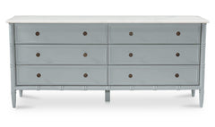Eleanor Light Blue 6 Drawer Dresser - Ornate Home