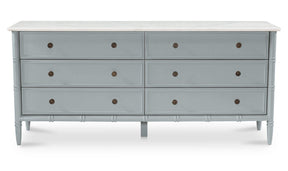 Eleanor Light Blue 6 Drawer Dresser - Ornate Home