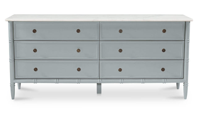 Eleanor Light Blue 6 Drawer Dresser - Ornate Home