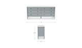 Eleanor Light Blue 6 Drawer Dresser - Ornate Home