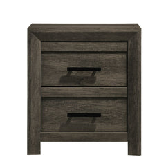 Eleanor Mocha Grey 2-Drawer Nightstand - Ornate Home