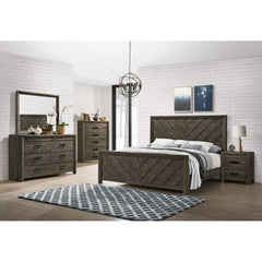 Eleanor Mocha Grey 3-Piece King Panel Bedroom Set - Ornate Home