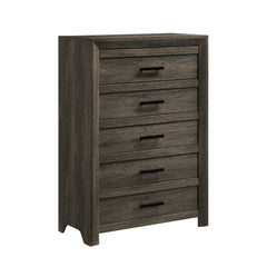 Eleanor Mocha Grey 5-Piece Twin Panel Bedroom Set - Ornate Home