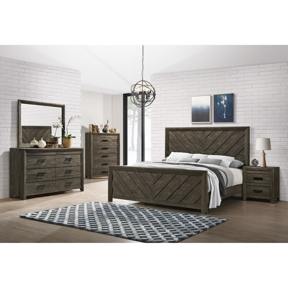 Eleanor Mocha Grey 6-Drawer Dresser - Ornate Home