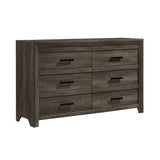 Eleanor Mocha Grey 6-Drawer Dresser - Ornate Home
