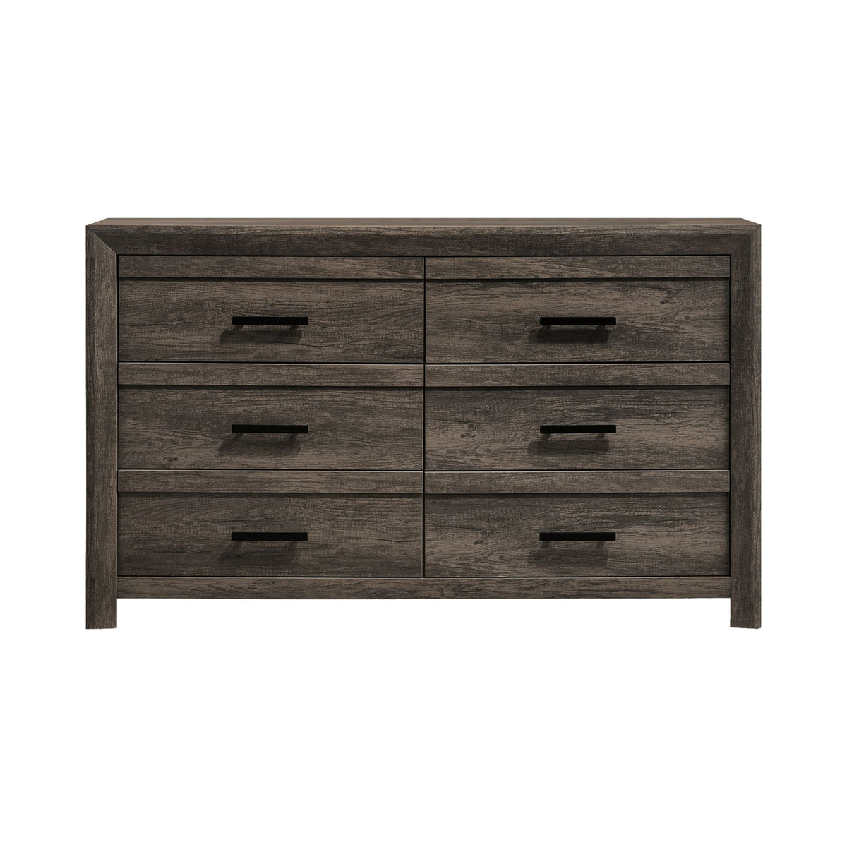 Eleanor Mocha Grey 6-Drawer Dresser - Ornate Home