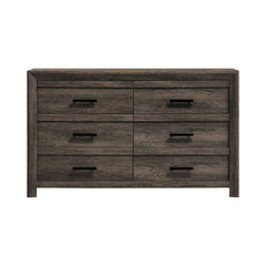 Eleanor Mocha Grey 6-Drawer Dresser - Ornate Home