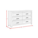 Eleanor Mocha Grey 6-Drawer Dresser - Ornate Home