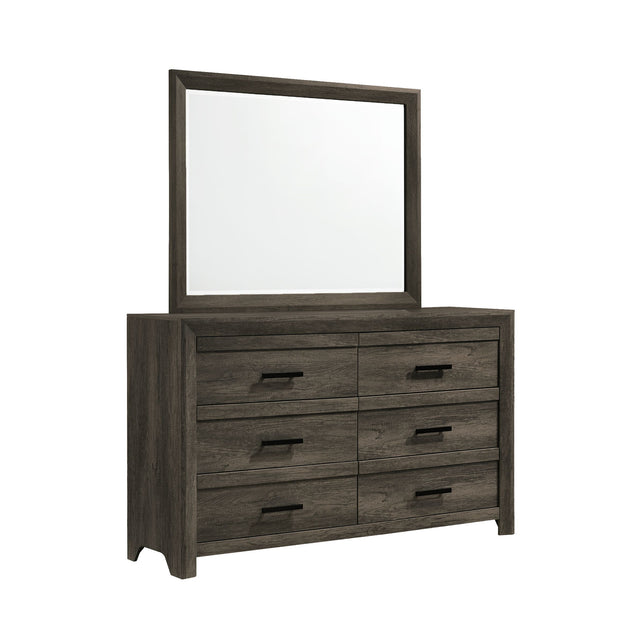 Eleanor Mocha Grey Dresser & Mirror Set - Ornate Home
