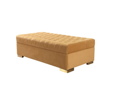 Eleanor Mustard/Gold Velvet Double Chaise Sectional Sofa - Ornate Home