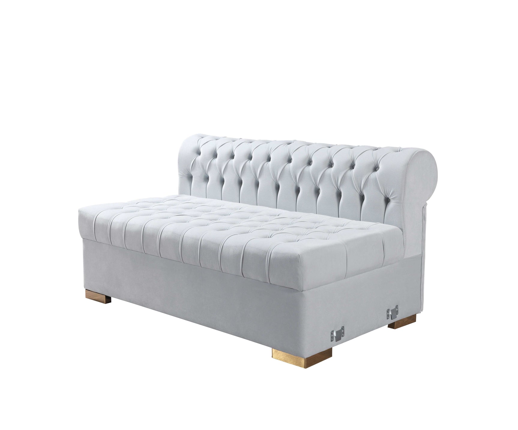 Eleanor Pearl White Velvet Double Chaise Sectional Sofa - Ornate Home