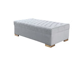 Eleanor Pearl White Velvet Double Chaise Sectional Sofa - Ornate Home