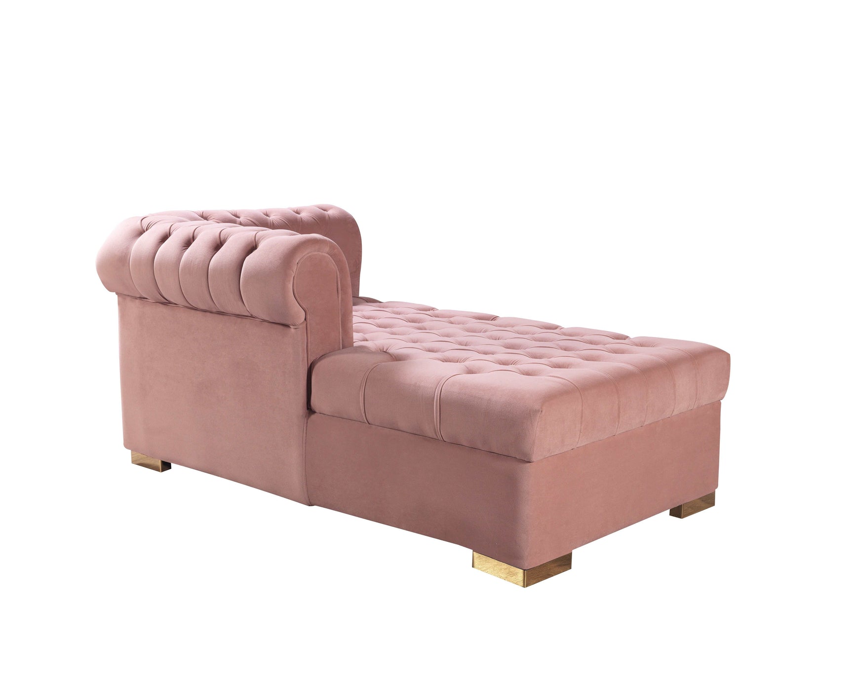 Eleanor Pink Velvet Double Chaise Sectional Sofa - Ornate Home