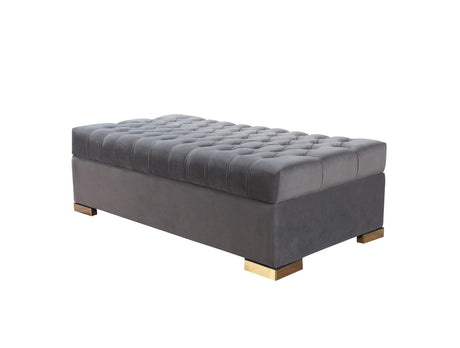 Eleanor Velvet Ottoman - Ornate Home