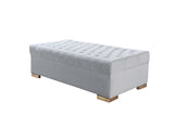 Eleanor Velvet Ottoman - Ornate Home