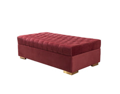 Eleanor Velvet Ottoman - Ornate Home