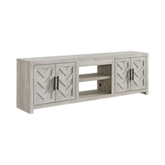 Eleanor White 3-Piece Entertainment Center with 82" TV Console - Ornate Home