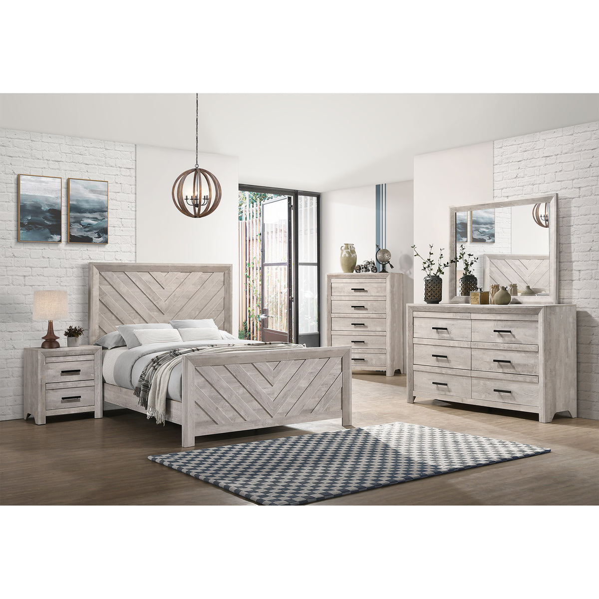 Eleanor White 3-Piece Queen Panel Bedroom Set - Ornate Home