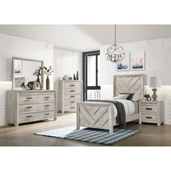 Eleanor White 3-Piece Twin Panel Bedroom Set - Ornate Home