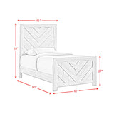 Eleanor White 3-Piece Twin Panel Bedroom Set - Ornate Home