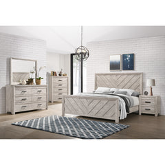 Eleanor White 5-Piece King Panel Bedroom Set - Ornate Home
