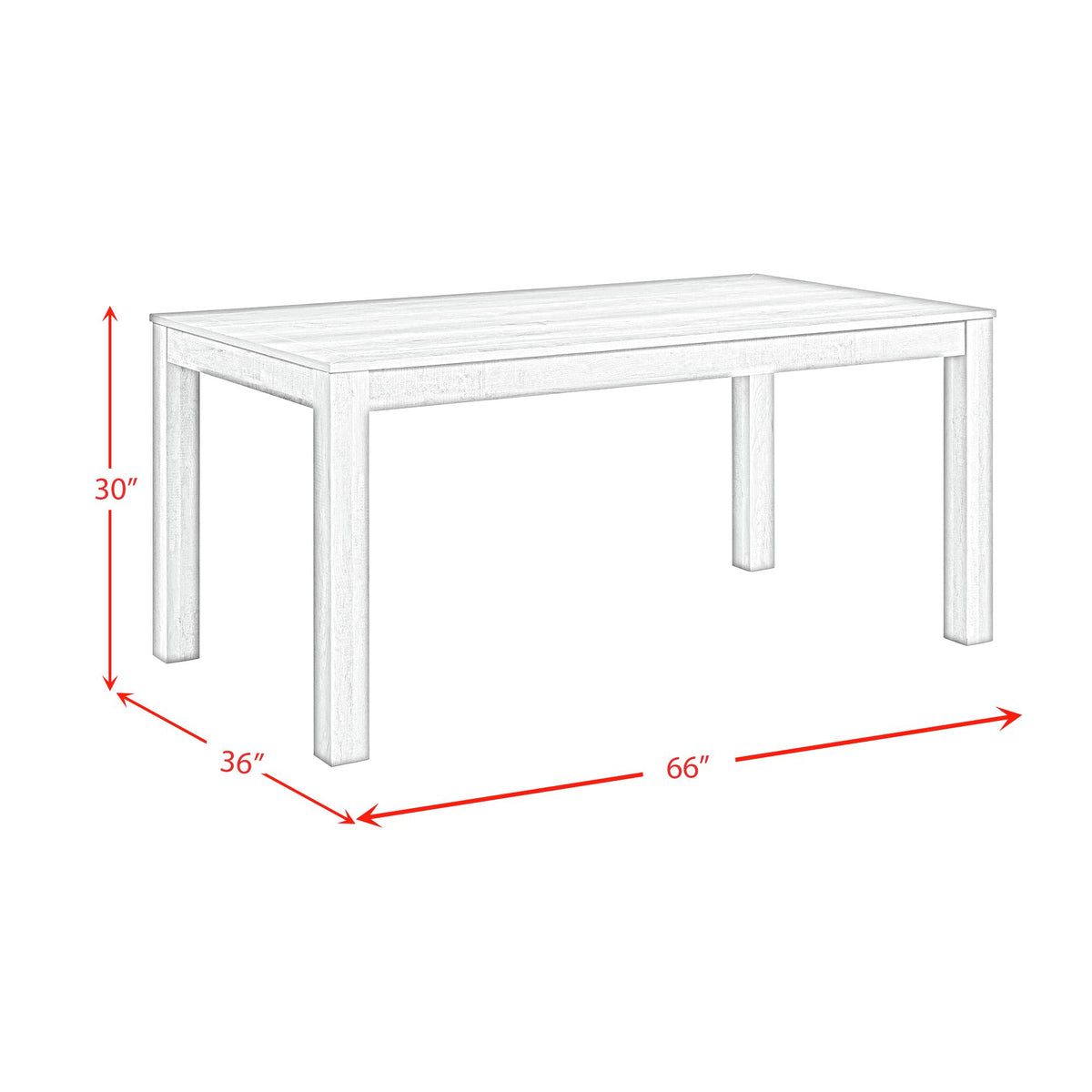 Eleanor White 7-Piece Standard Height Dining Set