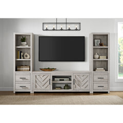 Eleanor White 71" TV Console without Fireplace Insert - Ornate Home