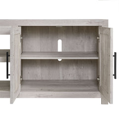 Eleanor White 82" TV Console without Fireplace Insert - Ornate Home