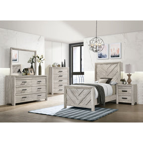 Eleanor White 3-Piece Twin Panel Bedroom Set - Ornate Home