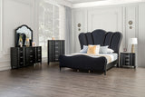 Eleanora Black Eastern King Bed - Ornate Home